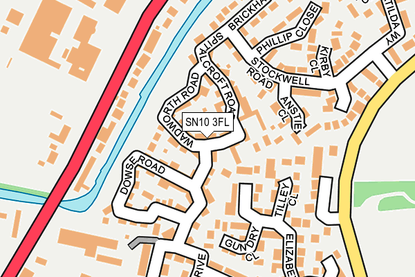 SN10 3FL map - OS OpenMap – Local (Ordnance Survey)