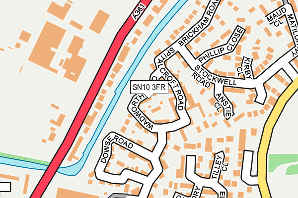 SN10 3FR map - OS OpenMap – Local (Ordnance Survey)