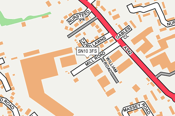 SN10 3FS map - OS OpenMap – Local (Ordnance Survey)