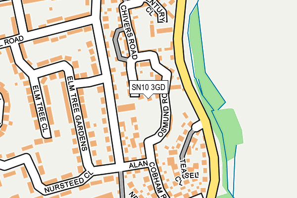 SN10 3GD map - OS OpenMap – Local (Ordnance Survey)