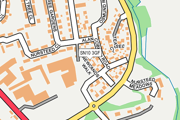 SN10 3GF map - OS OpenMap – Local (Ordnance Survey)