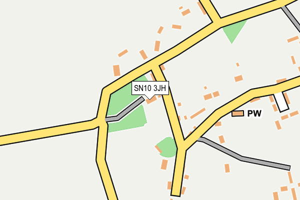 SN10 3JH map - OS OpenMap – Local (Ordnance Survey)