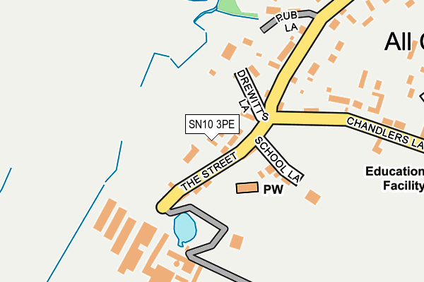 SN10 3PE map - OS OpenMap – Local (Ordnance Survey)