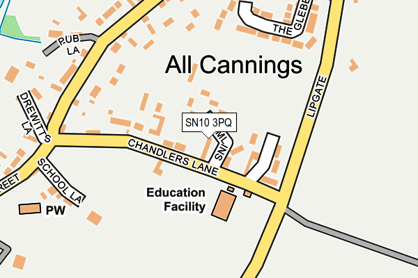 SN10 3PQ map - OS OpenMap – Local (Ordnance Survey)