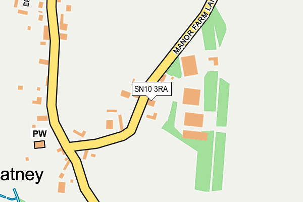 SN10 3RA map - OS OpenMap – Local (Ordnance Survey)