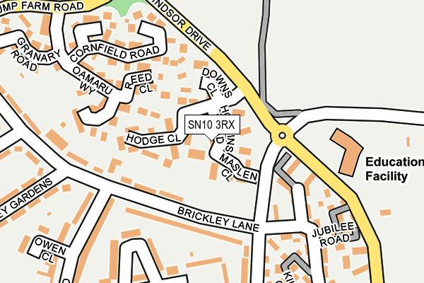 SN10 3RX map - OS OpenMap – Local (Ordnance Survey)
