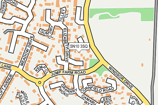 SN10 3SQ map - OS OpenMap – Local (Ordnance Survey)