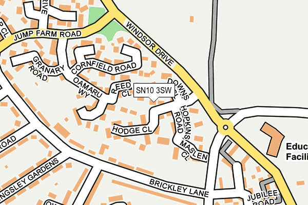SN10 3SW map - OS OpenMap – Local (Ordnance Survey)