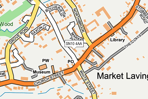 SN10 4AA map - OS OpenMap – Local (Ordnance Survey)