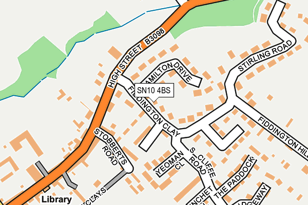 SN10 4BS map - OS OpenMap – Local (Ordnance Survey)