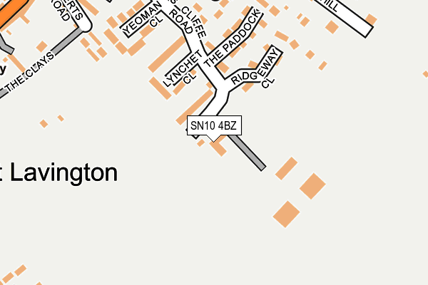 SN10 4BZ map - OS OpenMap – Local (Ordnance Survey)