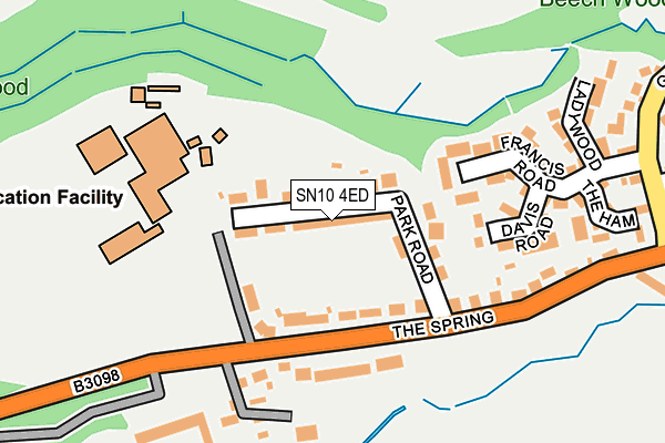 SN10 4ED map - OS OpenMap – Local (Ordnance Survey)