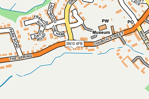 SN10 4FB map - OS OpenMap – Local (Ordnance Survey)