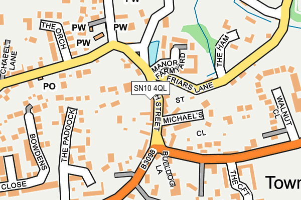 SN10 4QL map - OS OpenMap – Local (Ordnance Survey)