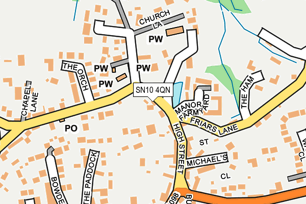 SN10 4QN map - OS OpenMap – Local (Ordnance Survey)