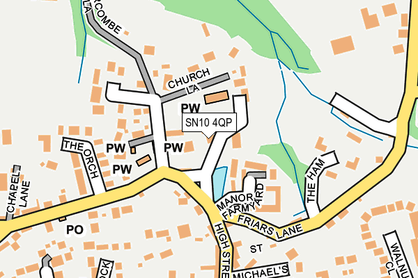 SN10 4QP map - OS OpenMap – Local (Ordnance Survey)