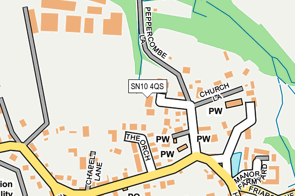 SN10 4QS map - OS OpenMap – Local (Ordnance Survey)