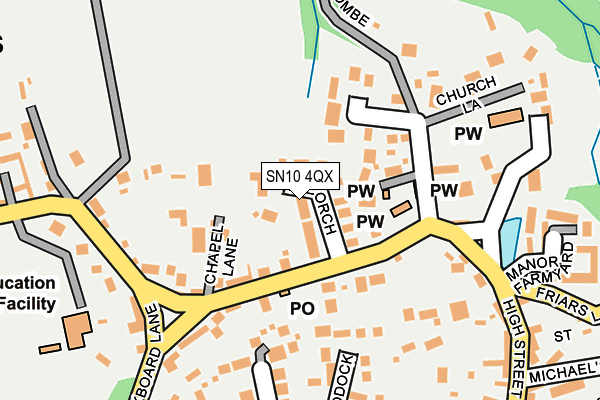 SN10 4QX map - OS OpenMap – Local (Ordnance Survey)