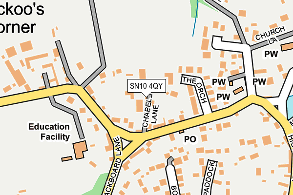 SN10 4QY map - OS OpenMap – Local (Ordnance Survey)
