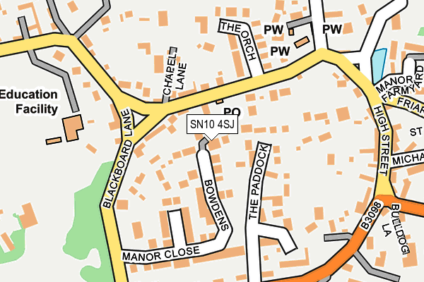 SN10 4SJ map - OS OpenMap – Local (Ordnance Survey)