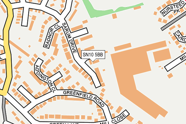 SN10 5BB map - OS OpenMap – Local (Ordnance Survey)