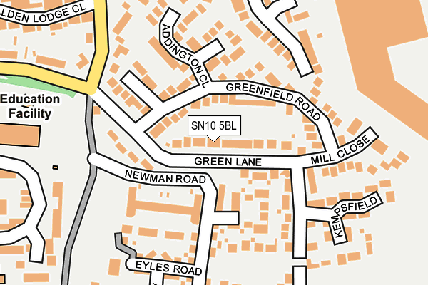 SN10 5BL map - OS OpenMap – Local (Ordnance Survey)
