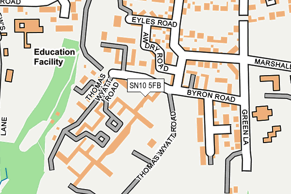 SN10 5FB map - OS OpenMap – Local (Ordnance Survey)