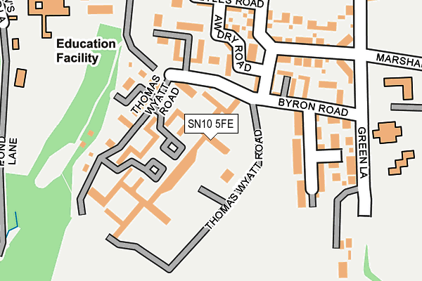 SN10 5FE map - OS OpenMap – Local (Ordnance Survey)