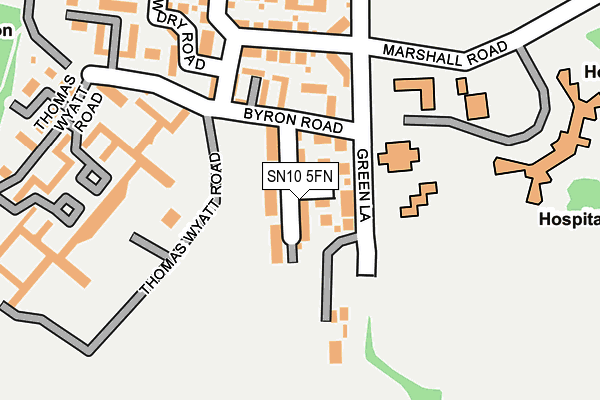SN10 5FN map - OS OpenMap – Local (Ordnance Survey)