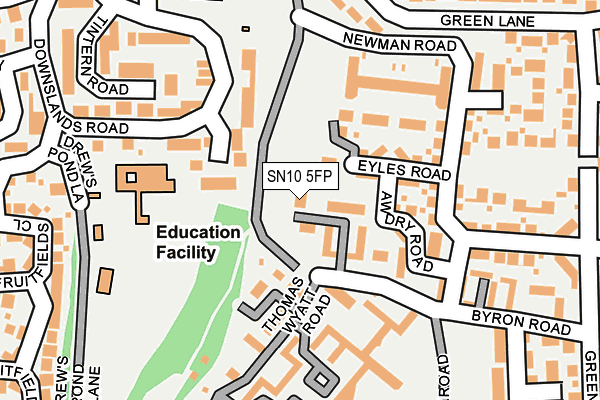 SN10 5FP map - OS OpenMap – Local (Ordnance Survey)