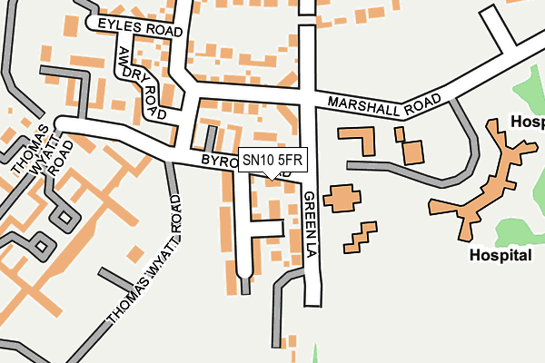 SN10 5FR map - OS OpenMap – Local (Ordnance Survey)