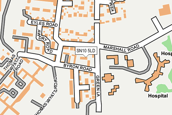 SN10 5LD map - OS OpenMap – Local (Ordnance Survey)