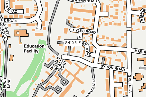 SN10 5LF map - OS OpenMap – Local (Ordnance Survey)