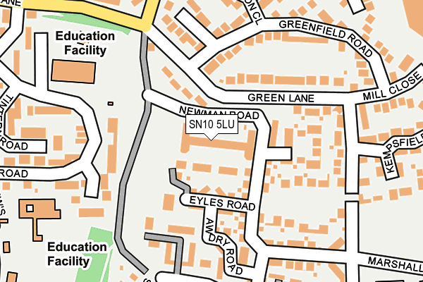 SN10 5LU map - OS OpenMap – Local (Ordnance Survey)