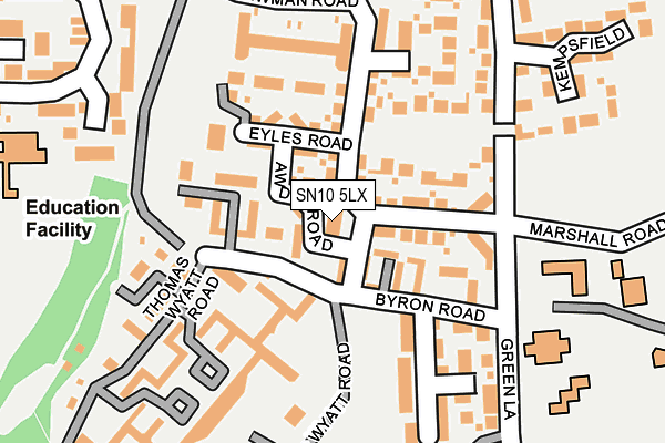 SN10 5LX map - OS OpenMap – Local (Ordnance Survey)