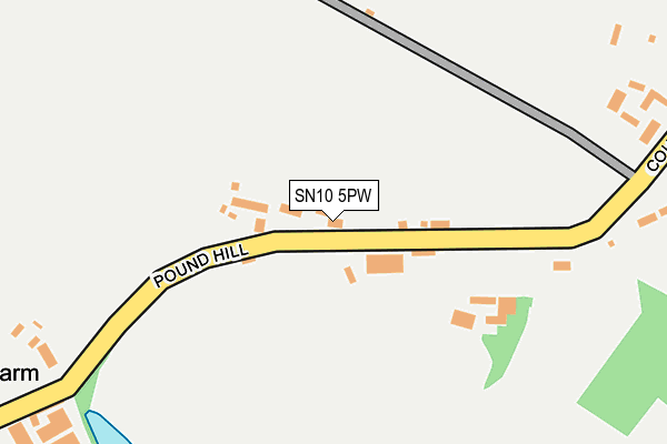 SN10 5PW map - OS OpenMap – Local (Ordnance Survey)