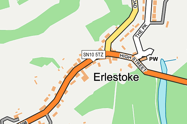 Map of TURNERS OF ERLESTOKE LIMITED at local scale