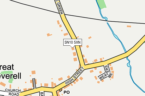 SN10 5XN map - OS OpenMap – Local (Ordnance Survey)