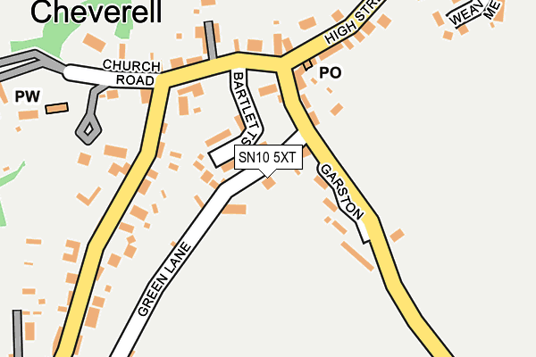SN10 5XT map - OS OpenMap – Local (Ordnance Survey)