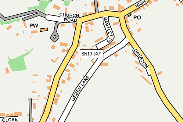SN10 5XY map - OS OpenMap – Local (Ordnance Survey)
