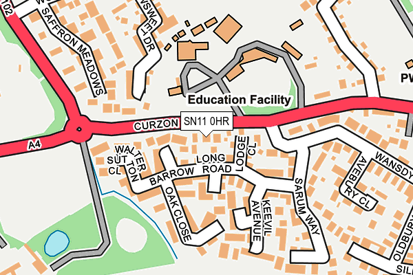 SN11 0HR map - OS OpenMap – Local (Ordnance Survey)