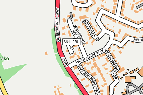 SN11 0RU map - OS OpenMap – Local (Ordnance Survey)