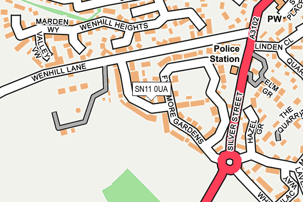 SN11 0UA map - OS OpenMap – Local (Ordnance Survey)