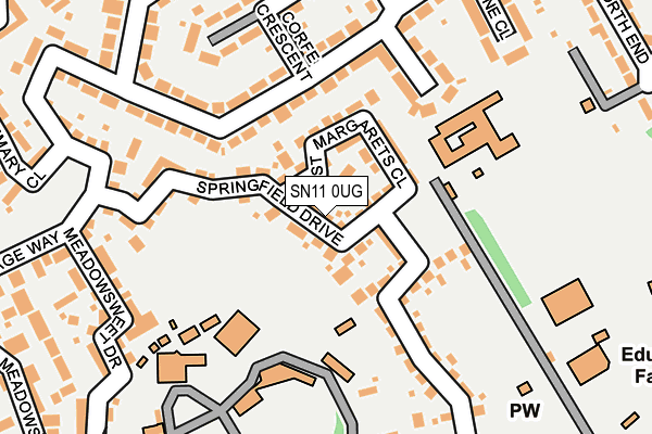 SN11 0UG map - OS OpenMap – Local (Ordnance Survey)