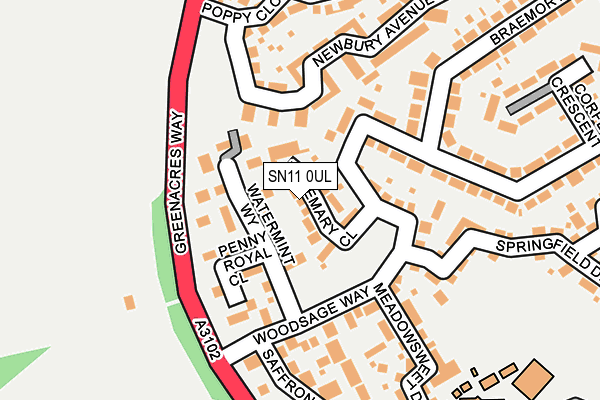 SN11 0UL map - OS OpenMap – Local (Ordnance Survey)