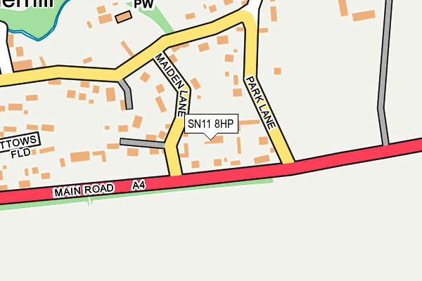 SN11 8HP map - OS OpenMap – Local (Ordnance Survey)