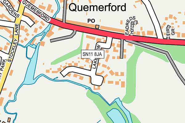 SN11 8JA map - OS OpenMap – Local (Ordnance Survey)