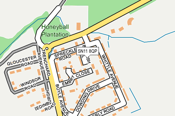 SN11 8QP map - OS OpenMap – Local (Ordnance Survey)