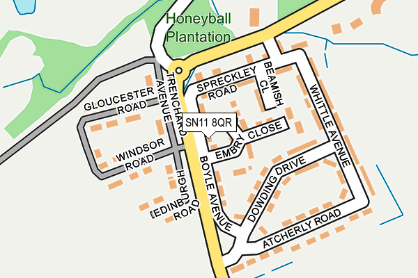 SN11 8QR map - OS OpenMap – Local (Ordnance Survey)