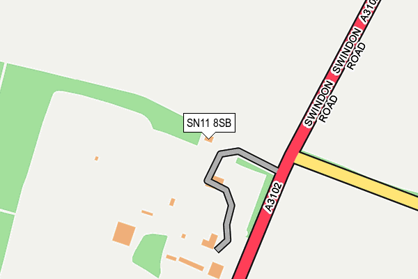 SN11 8SB map - OS OpenMap – Local (Ordnance Survey)